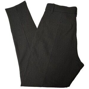 Mario Serrani Italy Womens Small Black Textured Pull-On Ankle Crop Legging Pant